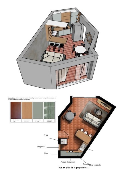 Projet rénovation cuisine appartement Palavas
